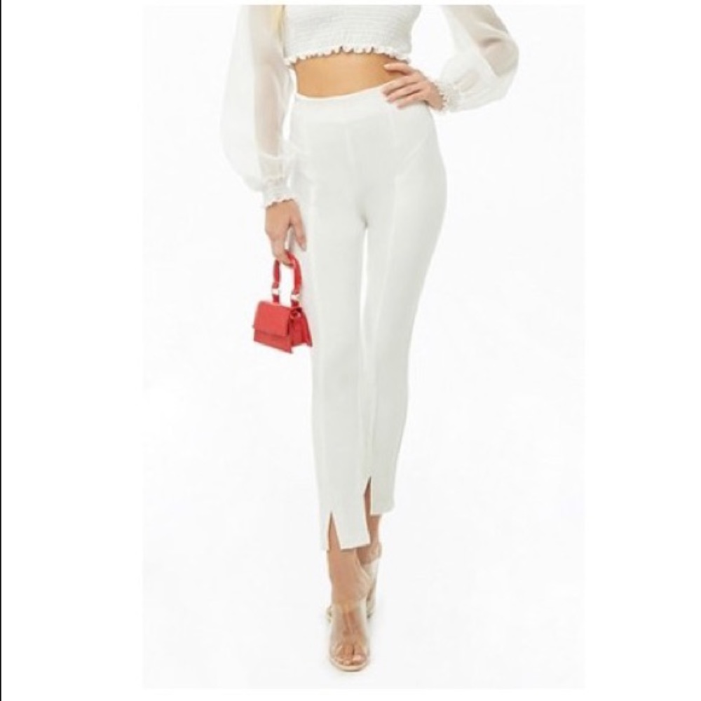 Skinny white jeans